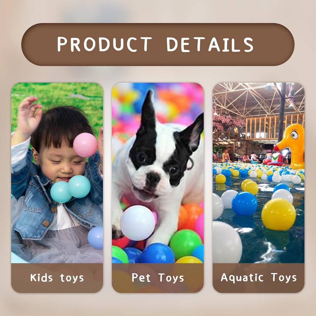 Skiennix Ball Pit Balls - BPA Free, Crush-Proof Plastic for Kids & Pets | 2.15 Inch, 100/200/500 Pack
