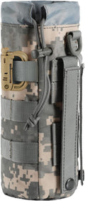 FRTKK Tactical MOLLE Water Bottle Pouch - Drawstring Open Top & Mesh Bottom | Military Hydration Carrier