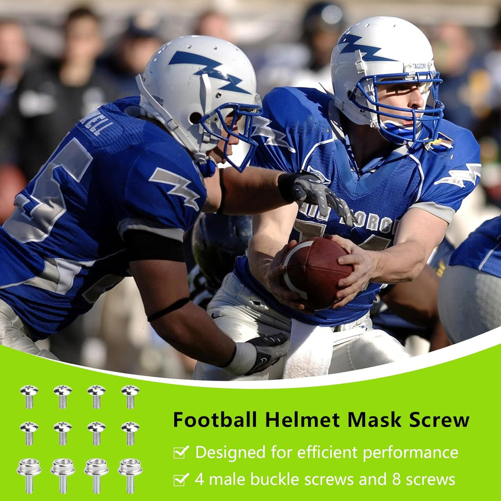 Skiennix Universal Helmet Mask Screw - Compatible with Youth Football, Baseball & Hockey Helmets | Stabilization System to Reduce Head Injury