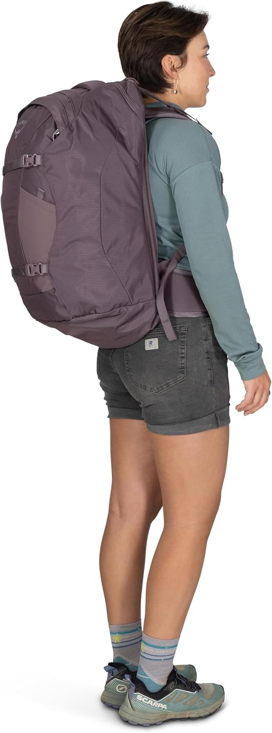 Osprey Fairview 40L Women's Travel Backpack - Versatile Carry-On with Laptop Sleeve & Toiletry Pocket, Black
