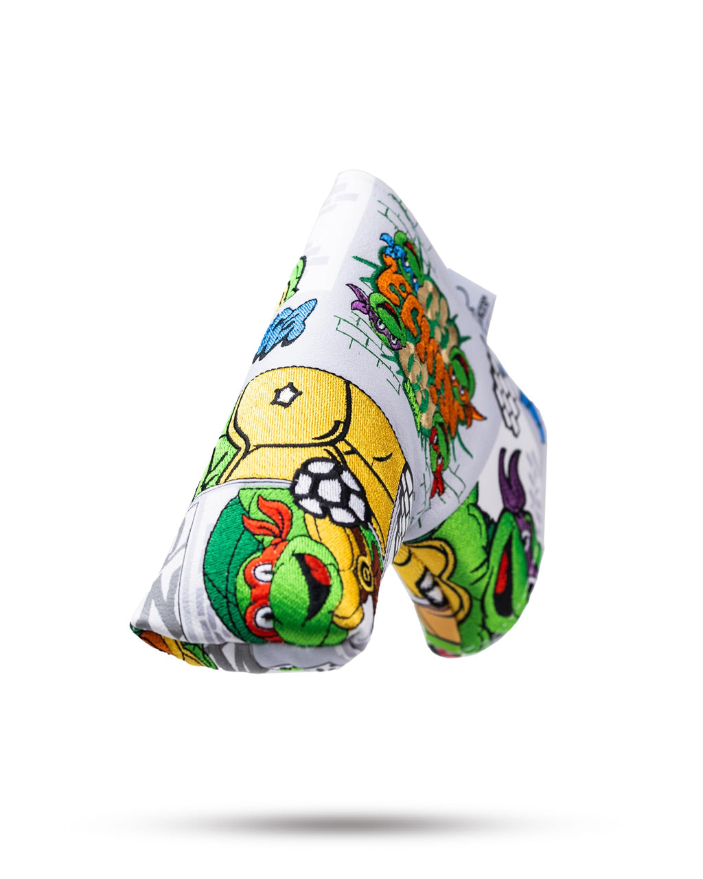 Pins & Aces TMNT Head Cover - Premium, Hand-Made Leather Headcover - Teenage Mutant Ninja Turtle Comic Strip, Tour Quality Golf Club Cover - Style and Customize You Golf Bag (Blade)
