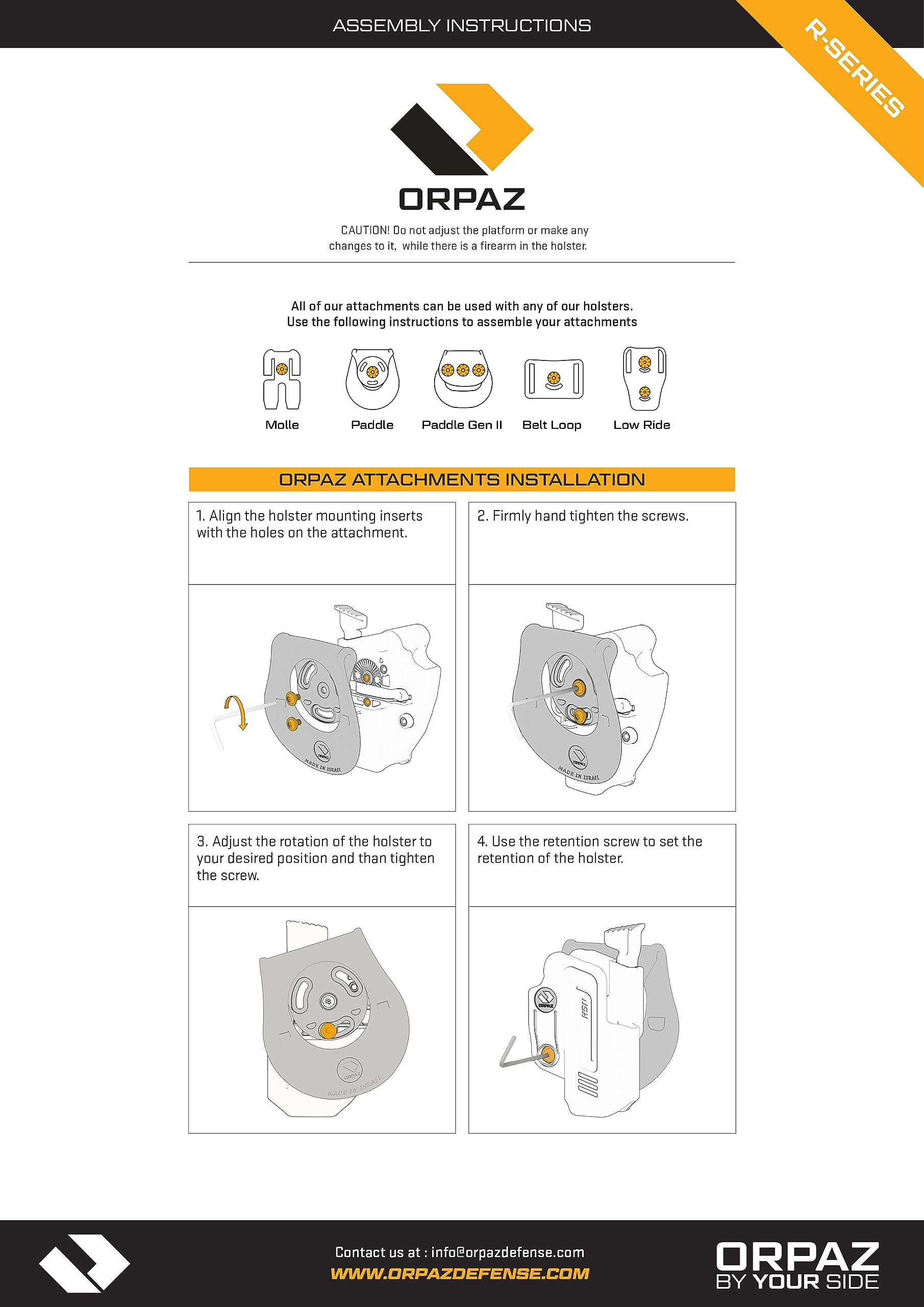 Orpaz Sig P320 Holster, Optics Compatible Level II OWB Holster, Belt Holster