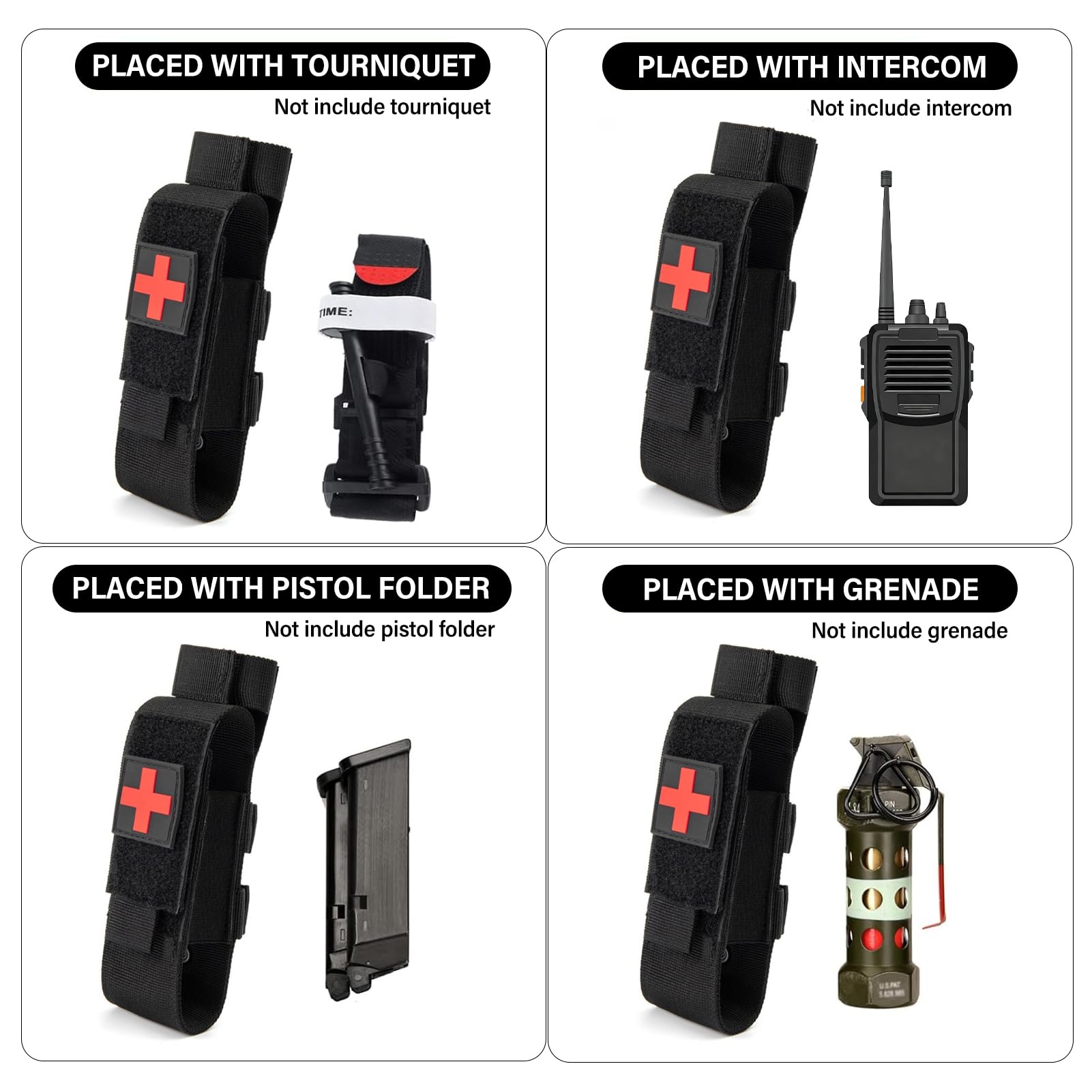 Upgrade Tactical Molle Tourniquet Holder, Portable Heavy Duty Molle Tourniquet Pouch Holder, Tactical TQ Trauma Tourniquets