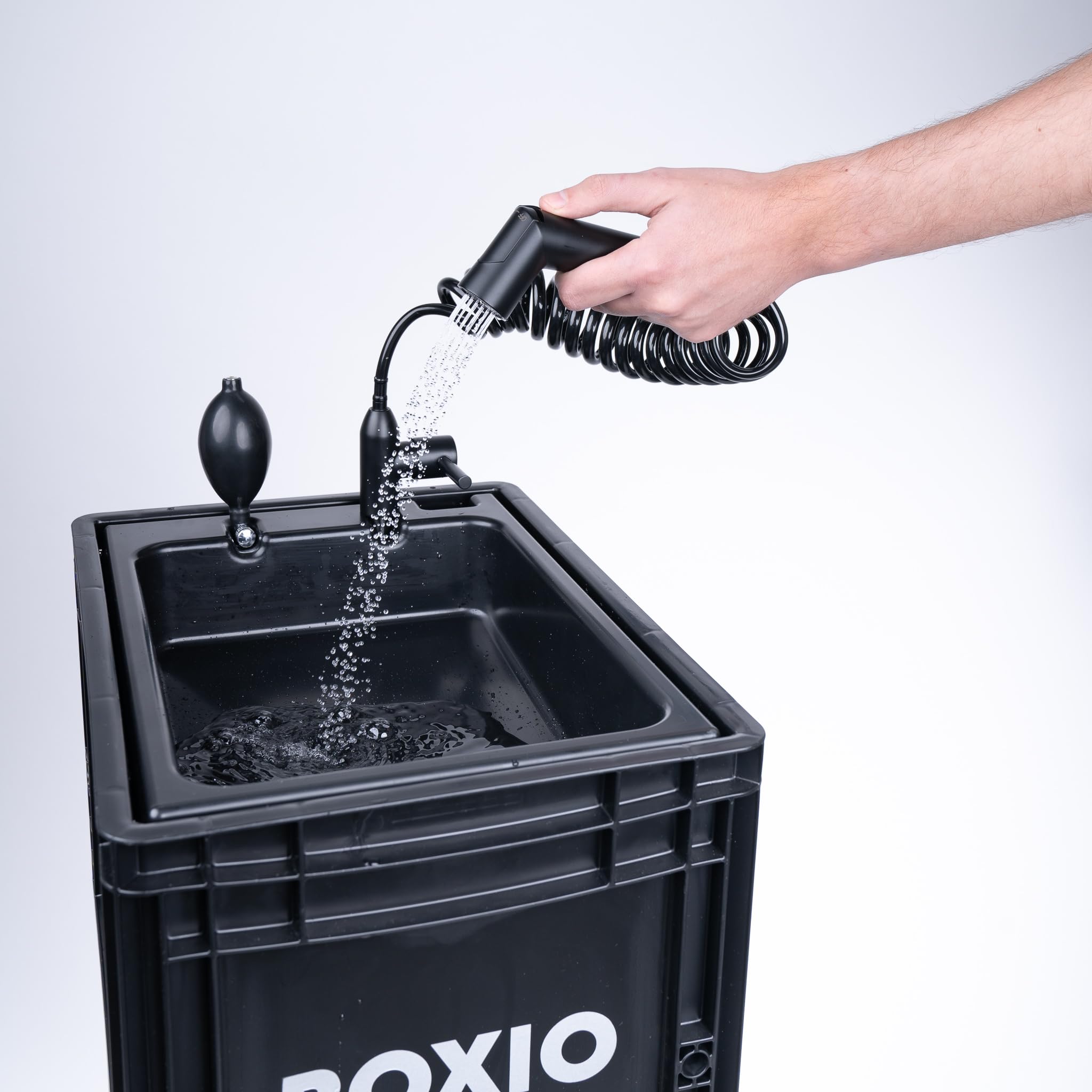 BOXIO - SHOWER : Camping Shower Accessories - Must have for Camper, Survival, Beach and Outdoor Enthusiasts. Stay Clean and Comfortable with our camping gear, outdoor shower head, dog bath attachment
