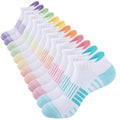 COOPLUS 6 Pairs Ankle Socks Womens Athletic Thick Cushioned Cotton Running Low Cut Tab Socks