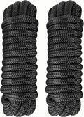 PACTHSD Dock Lines - 5/8" x 50' Double Braided Nylon Marine-Grade Boat Ropes with 16" Eyelet