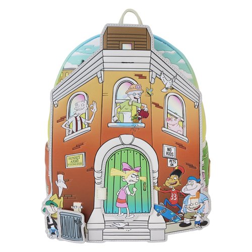 Loungefly Nickelodeon Hey Arnold! Sunset Arms Boarding House Mini Backpack