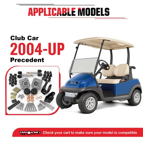 Club Car Precedent Deluxe Repair Kit, 2004-UP Golf Cart Front End Kit for Precedent, Club Car Repair Kit Front Wheel Hub King Pin Bearing Bushings Sets, Replace OEM# 102287201 103638601 103638801