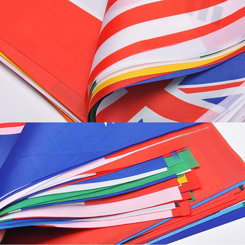 41 ft 50 Countries World Flags Pennant Banner - 8.2 x 5.5 in Polyester for Bar, Party, Event - Variation: 41ft-50 Countries World Flags