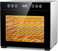 Food Dehydrator - 8 Stainless Steel Trays with Adjustable Timer & Temperature | 650W Quiet Fruit Dryer