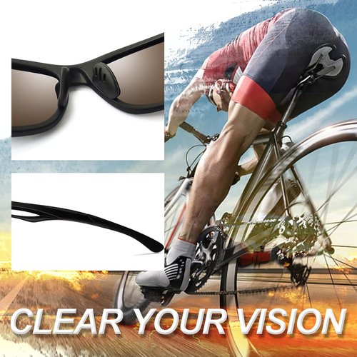 Joopin Sports Sunglasses - Polarized UV400 Protection | Wrap-Around Shades for Men & Women