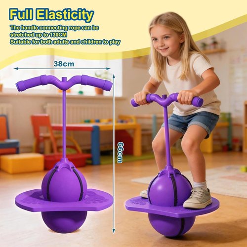 Balance Jumping Ball - Pogo Ball Moon Bounce for Kids | Fun Indoor/Outdoor Bouncing Toy Up to 600 lbs