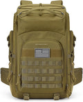 Maelstrom Tactical Backpack - Water Resistant 40L Military Pack for Hiking, Camping & Gym | Khaki
