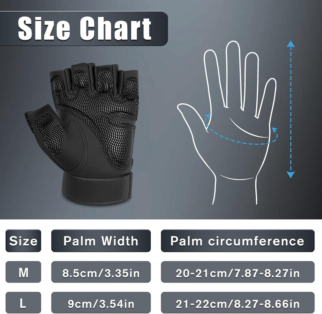 Wallke Tactical Fingerless Gloves - Comfortable Touchscreen Gloves with Knuckle Protection for Cycling, Climbing, and More