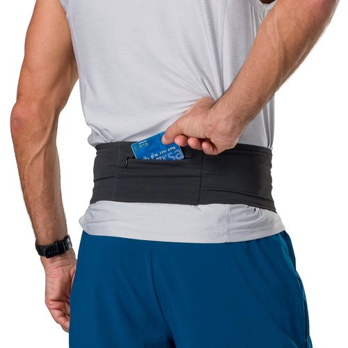 Nathan Zipster Max Running Belt, Running Belts for Women and Men, Bounce-Free Waist Pack with Extra Large Zipper Pocket, Smartphone Storage, Walking, Gym, Hiking - Black - Large