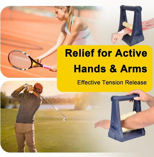 Forearm Massager by [Brand Name] - Foam Arm & Hand Roller with 3 Pressure Levels | Ideal for Carpal Tunnel & Tennis Elbow Relief