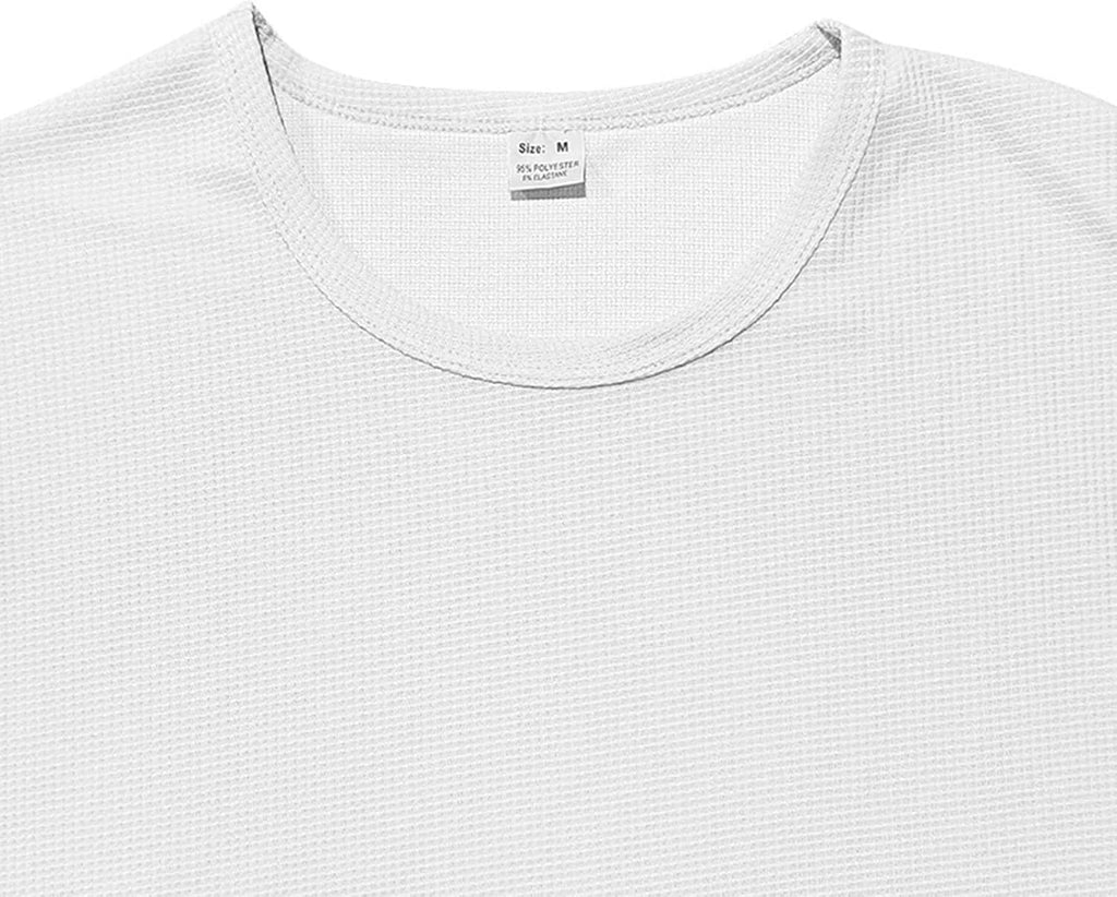 Skiennix Waffle Knit T-Shirt - Soft Long Sleeve Crewneck for Men | Casual Lightweight Pullover