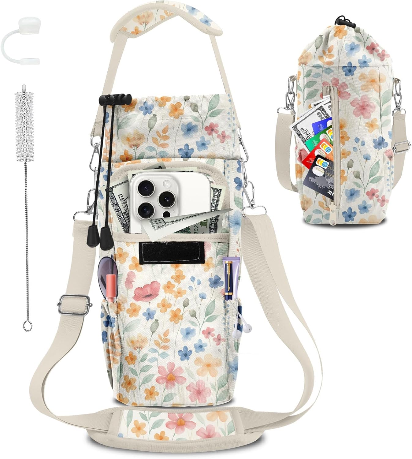 Stanley - Insulated Water Bottle Carrier Bag with Phone Pocket - Adjustable Crossbody Sling for 30/32/40 oz Tumblers