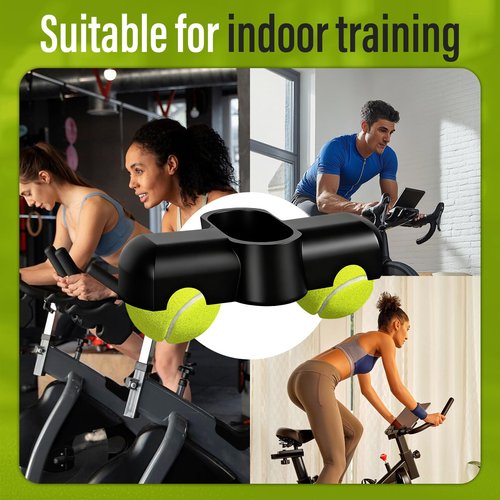 DINTSTYLE Indoor Cycling Snap Rocker Feet, Bike Trainer Rocker Feet for Zwift Ride Front Leg, with 2 Pack Tennis Balls, Indoor Cycling Accessories