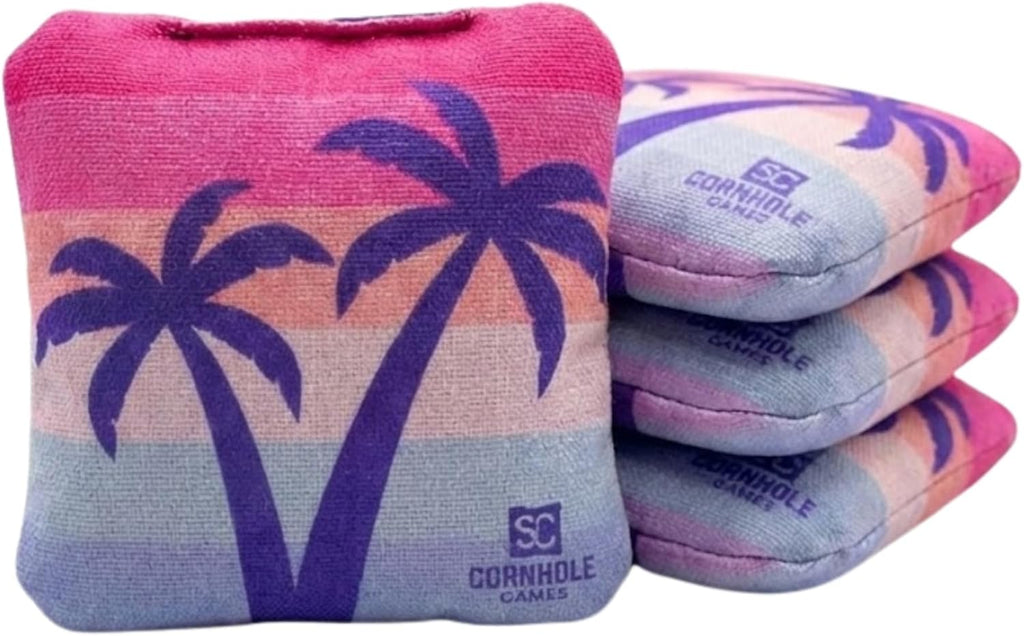 Regulation Professional Dual-Sided Cornhole Bags - 16 oz 6x6 with Premium Resin Fill | Official Tournament Slide/Stick Pro Bean Bags
