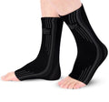 Doc Miller Plantar Fasciitis Compression Socks (Toeless Sleeve), 20–30 mmHg Foot & Ankle Compression Sleeve with Ankle Brace Support for Heel & Arch Pain, Arthritis, Tendonitis & Swelling (1 Pair)