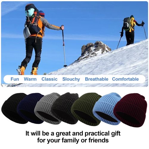 Oversize XL XXL Wool Beanie Hat for Men Big Head Merino Wool Knit Ski Skull Cap Large Size Winter Hats for Men Women Army Green