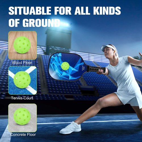 Fanovae Pickleball Balls, 12 Pack 40 Holes Outdoor Pickleball Balls, High Visibility and Bounce, Stylish and Durable Pickleball Balls for All Style Pickleball Paddles & All Skill Levels