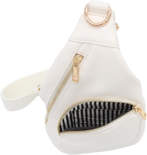 FashionPuzzle Compact Triangle Sling Bag - Stylish & Versatile Design for Everyday Use