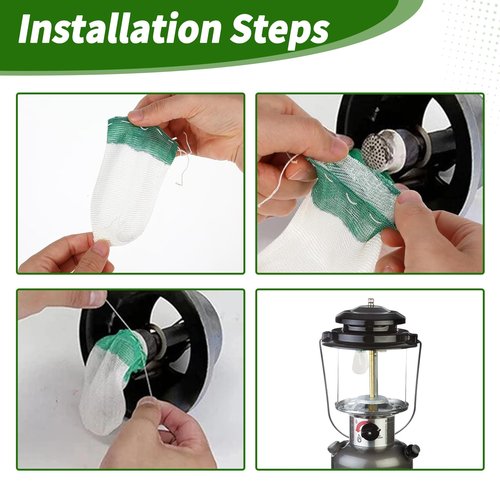 10 Propane Lantern Mantles and 1 Lantern Glass Globe Replacement Parts, Compatible with Coleman Kerosene Lanterns, Propane Lantern Mantle Replacement Suitable for Outdoor Camping Propane Lantern