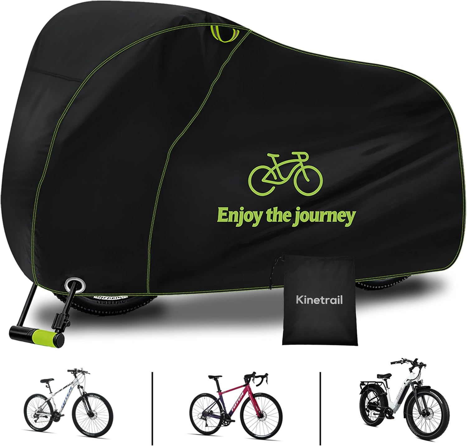 Skiennix Bike Cover - Waterproof Outdoor Protection for 1 Bike | UV, Dust & Wind Proof, Lock Hole