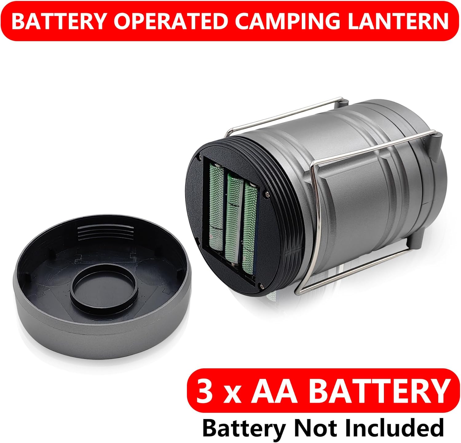 Skiennix LED Camping Lantern - Battery Powered Emergency Light for Camping | 4-Pack
