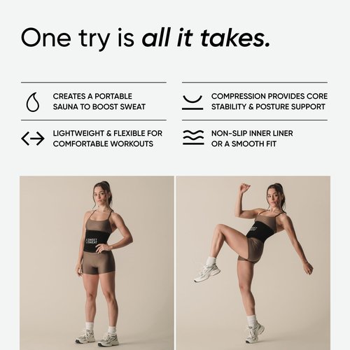 Sports Research Sweet Sweat Waist Trimmer Extra-Coverage (XC) - Premium Sweat Enhancing Fitness Band with More Belly Coverage - Adjustable Fit · Latex-Free Neoprene · More Coverage - XXL Black
