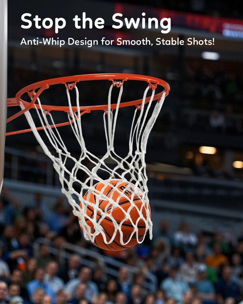 Heavy Duty Basketball Net by [Brand Name] - All-Weather, Anti-Whip Design | 12 Loops, 7.16 Oz