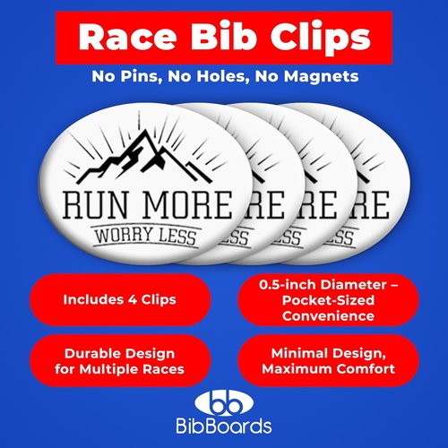 bibSNAPS Race Bib Clips - Secure Fasteners for Running, Marathon & Cycling Events | Easy Snap & Lock (4pcs)