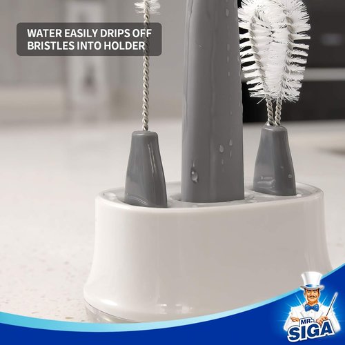 MR.SIGA Water Bottle Brush Set - Efficient Cleaning Brushes for Tumblers, Straws & Baby Bottles