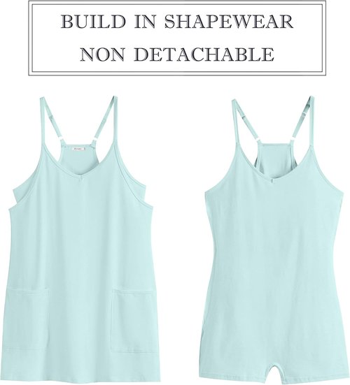 ANRABESS Women's Athletic Dress - Summer Tennis Mini Romper with Built-In Shorts | Travel & Workout Ready