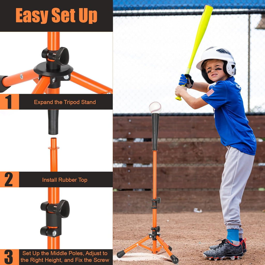Storgem Baseball Tee - Adjustable Batting Tee for Kids | Perfect for Softball & T-Ball Training