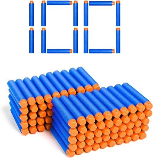 Nerf N-Strike Blaster Dart Bullets - Compatible with Elite 2.0 Series | 100 Blue Darts