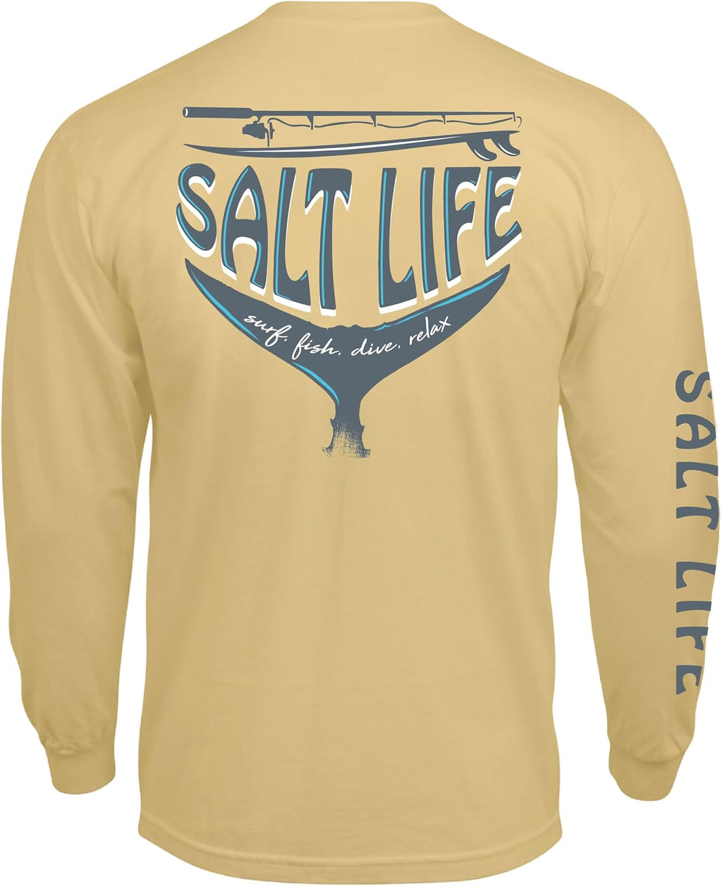 Salt Life Men's Classic Fit Long Sleeve Reel Shirt - Comfortable & Stylish | Perfect for Fishing