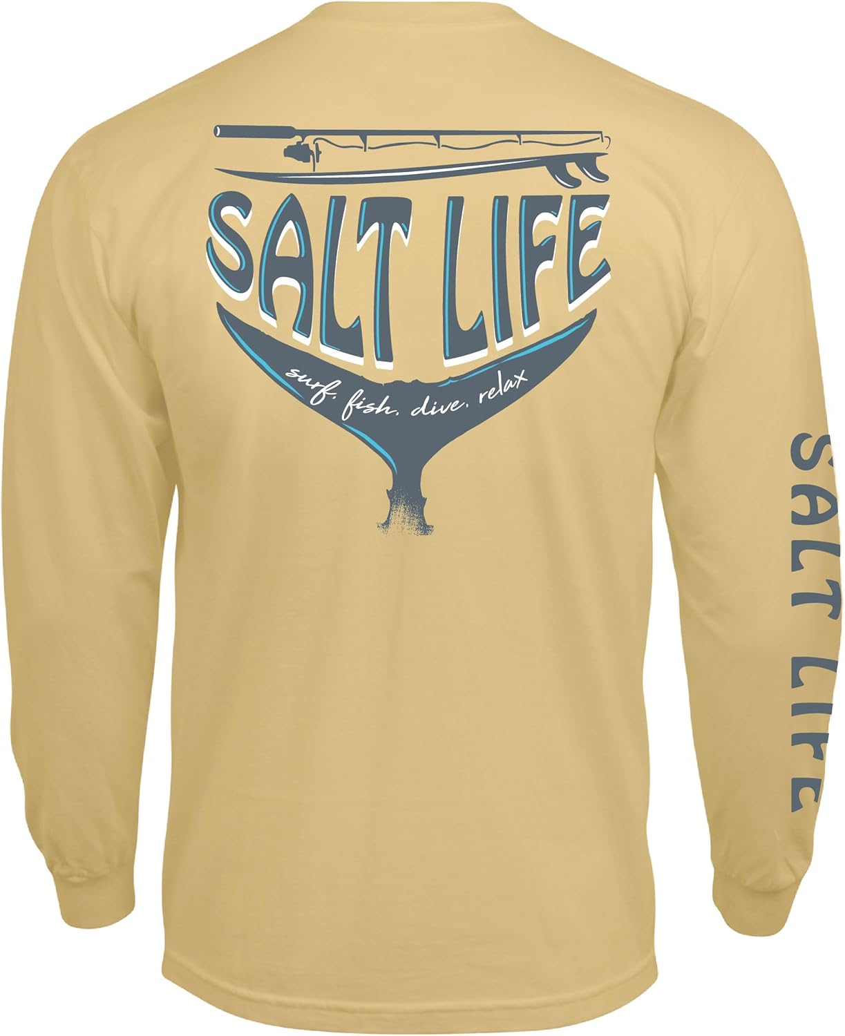 Salt Life Men's Classic Fit Long Sleeve Reel Shirt - Comfortable & Stylish | Perfect for Fishing