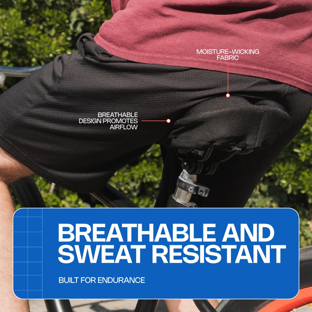 Revas Bike Seat Cushion Padded Shock-Absorbing Bicycle Seat Cover for Comfortable Long Rides | Universal Bike Seat Padding for Road, Mountain & Commuter Bikes