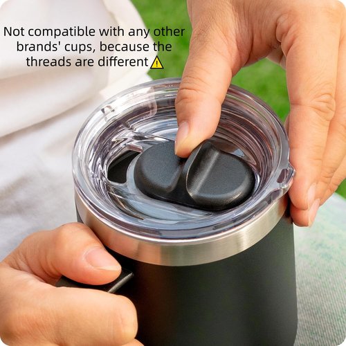 30 oz Stronghold Lid For YETI Rambler Travel Mug (with StrongHold Lid), Tumbler Screw Top Lids Replacement Twist lids Leak-Proof(Only Fit YETI 30 oz Travel Mug Which Has The stronghold lid)