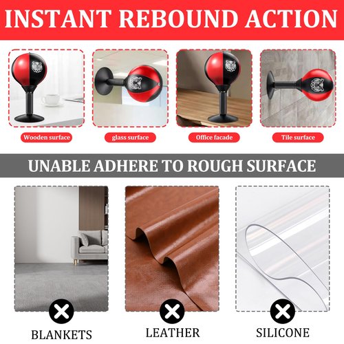 2026 New Desktop Punching Bag with Suction Cup, Relaxing Rage Punch Bag for Stress Relief, Upgraded Strong Suction Cup, Portable Tabletop Boxing Ball for Adults, Youth, Office, Home, Friends.