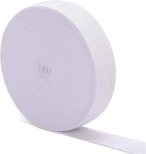 Airisoer Elastic Bands for Sewing - High Elasticity 1 Inch x 12 Yard White Knit Spool for Waistbands, Pants, Crafts