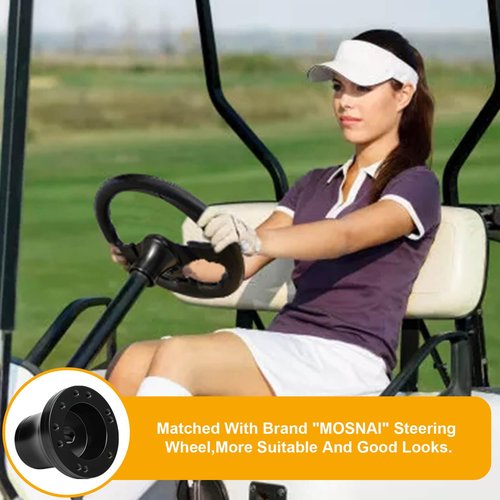 Club Car Steering Wheel Adapter Hub for Club Car Precedent/Tempo/Onward Golf Carts with 5-6 Holes Golf Cart Steering Wheel