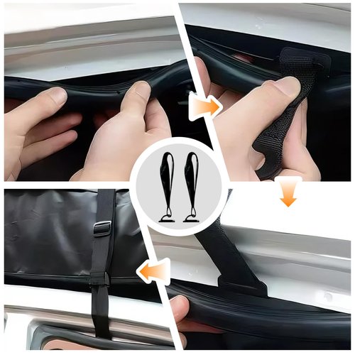 MITNOTY Car Roof Bag, 20 Cubic Feet Rooftop Cargo Carrier, 600D Waterproof Car Top Luggage Storage Bag for All Vehicles SUV with/Without Rack, Include Anti-Slip Mat, 8 Reinforced Straps, 6 Door Hooks