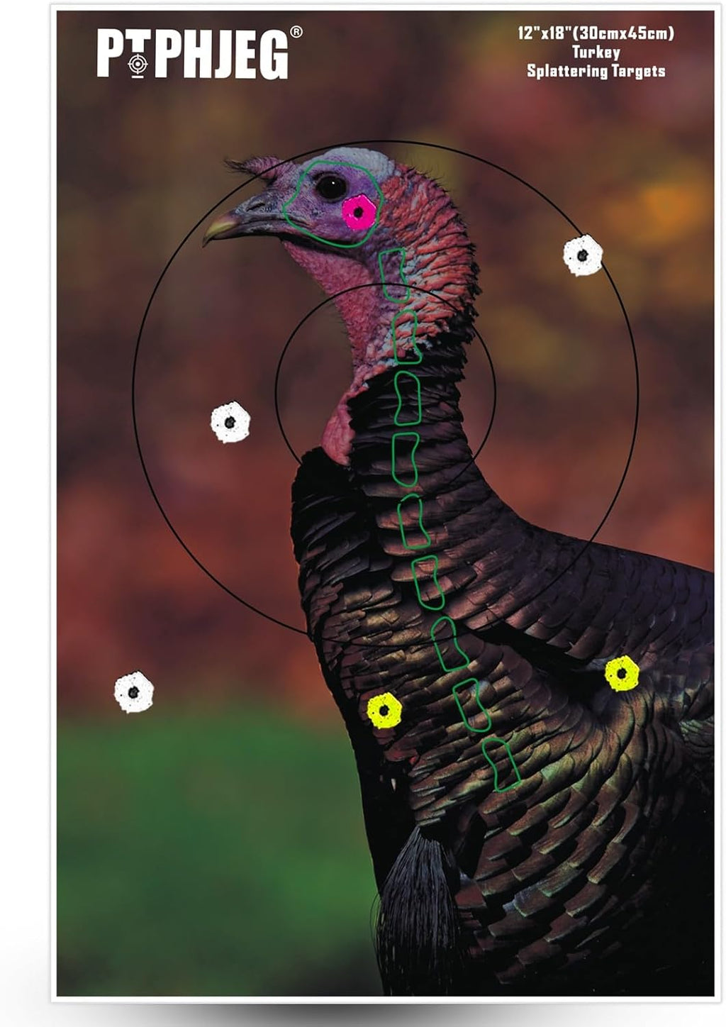 Photo-Realistic Small Game Animal Targets by [Brand Name] - Reflective Turkey Targets | 12"x18" - 10/25/50 Pack