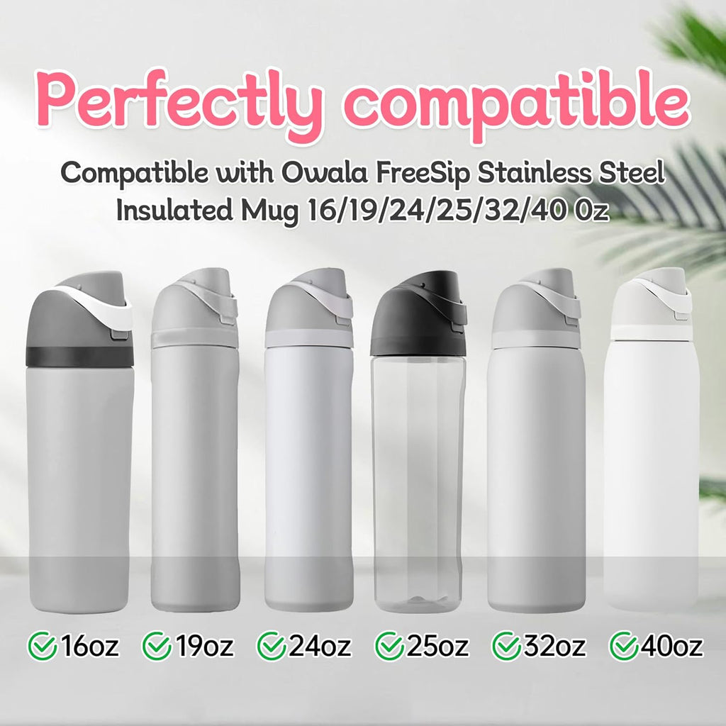 Owala Replacement Stopper Set - 4 Silicone Gaskets for 16/19/24/32/40oz Water Bottles | Pink