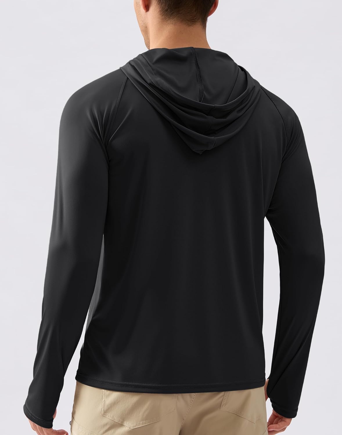 Pudolla Men's UPF 50+ Sun Protection Hoodie - Long Sleeve Rash Guard for Fishing & Outdoor Activities