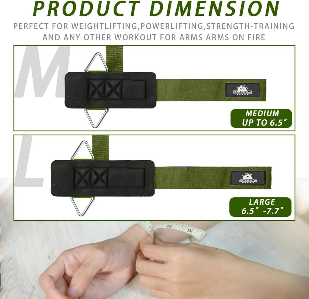 Skiennix Wrist Cuffs - Heavy-Duty Weightlifting Straps for Cable Machines & Strength Training Support